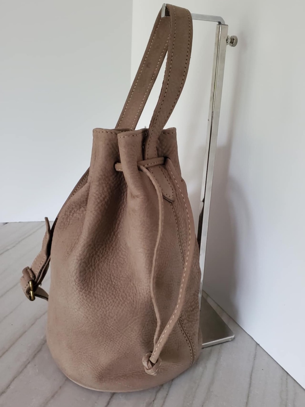 Vintage Coach #4931 Sonoma Drawstring Bucket Bag Distressed Nubuc - Picture 3 of 10